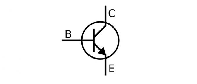simbol grafis transistor di sirkuit