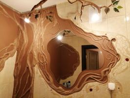 Ketika melihat dinding kusam di kamar mandi saya ingin membuatnya lebih hidup: renovasi kamar mandi di Eco-gaya