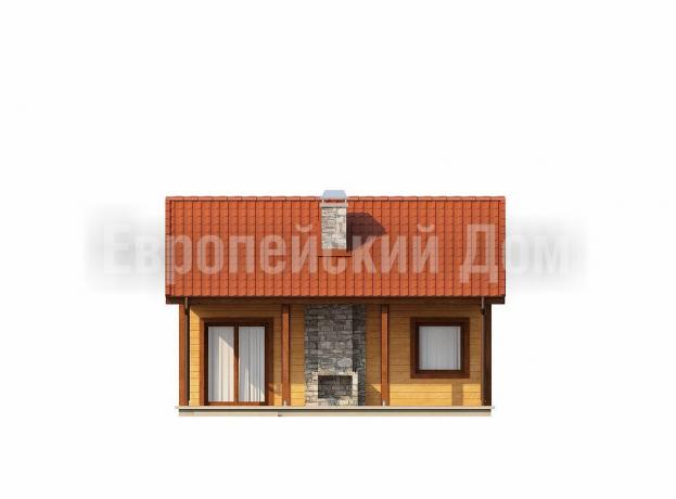 Fasad rumah dengan teras