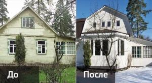 Rekonstruksi rumah negara atau villa