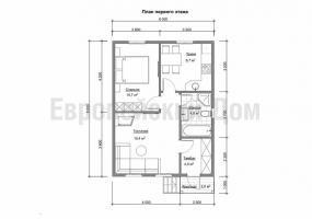 Rumah 6x8 memukau Anda dengan sempurna dipikirkan rencana!